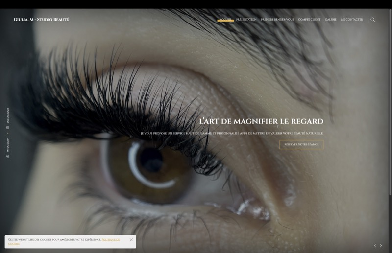 Site beauté du regard Giulia M