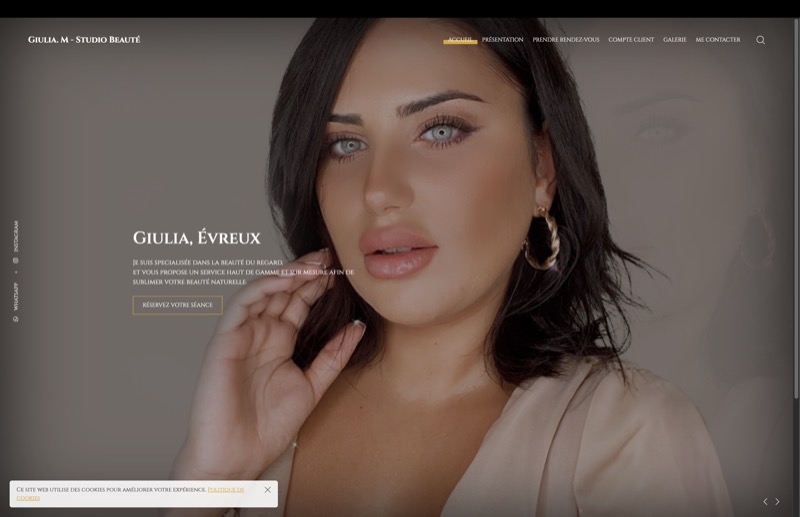 Site studio beauté Giulia M