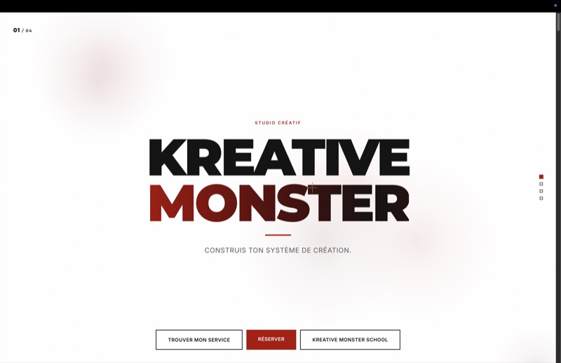 Site studio créatif Kreative Monster